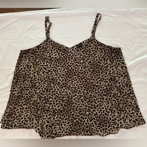 TORRID Sophie Leopard Cami Chiffon Tank Top Size 2